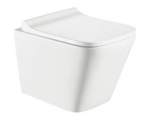 Λεκάνη RIVER 052E-UQ3 49x34x36,5 cm ΚΡΕΜΑΣΤΗ με κάλυμμα Soft Close White Glossy