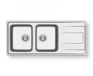 Νεροχύτης Pyramis Alea 116x50 2B 1D 107155101 Inox