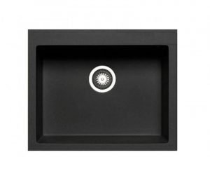 Νεροχύτης Με 1 Γούρνα 61x50εκ. Pyramis Pyragranite Istros 1B Carbon Νεροχύτης Με 1 Γούρνα 61x50 cm