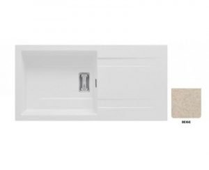 Νεροχύτης Με 1 Γούρνα Kαι Ποδιά 100x50εκ. Pyramis Pyragranite Kartesio Plus 1B 1D Beige