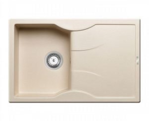 Νεροχύτης Με 1 Γούρνα Και Ποδιά 86x50εκ. Pyramis Pyratek Aeolia 1B 1D Champagne
