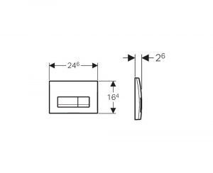 Πλακέτα Ματ GEBERIT DELTA 51 115.105.46.1 ΧΡΩΜΕ