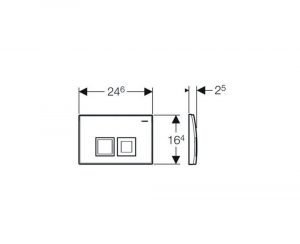 Πλακέτα Ματ GEBERIT DELTA 50 115.135.46.1 ΧΡΩΜΕ