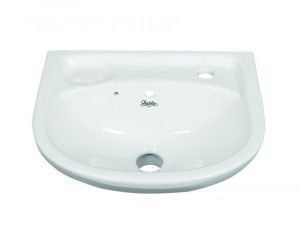MINI HD304B – Νιπτήρας Επίτοιχος Πορσελάνης 37.5×30.5 – HUIDA Λευκός