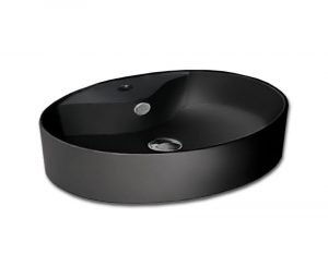 OVALINA – Νιπτήρας Μπάνιου Επιτραπέζιος Ματ 510x425x150 Μαύρος