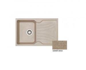 Νεροχύτης Sanitec Classic 327 Granite Beige Λευκό