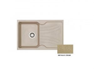 Νεροχύτης Sanitec Classic 327 Λευκό Metallic Cream