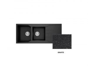Νεροχύτης Sanitec Granite 801 Grafite 116 2B 1D