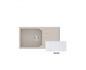 Νεροχύτης Sanitec Granite 814 Bianco 86 1B 1D