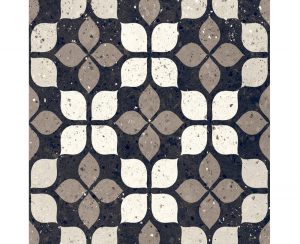 Πλακάκι μωσαικό Frammenti Nero Fiore 20x20 Μαύρο