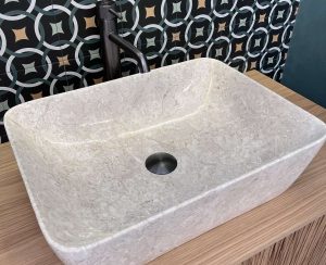 ΝΙΠΤΗΡΑΣ ZEFIROS CREME ΜΑΡΜΑΡΙΝΟΣ 50Χ38Χ14CM