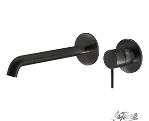 Μπαταρία Νιπτήρα Τοίχου Elle316 La Torre Inox PVD Black Brushed