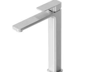 Μπαταρία Νιπτήρα Υψηλή με Βαλβίδα Clic-Clac Quadra Eurorama Inox