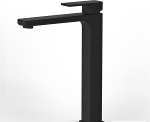 Μπαταρία Νιπτήρα Υψηλή με Βαλβίδα Clic-Clac Quadra Eurorama Black Matt