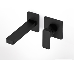 Μπαταρία Νιπτήρα Τοίχου Quadra Eurorama Black Μatt