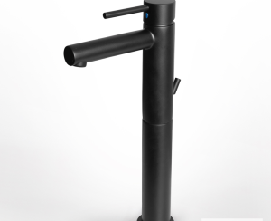 Μπαταρία Νιπτήρα Υψηλή Tonda Eurorama Black Μatt