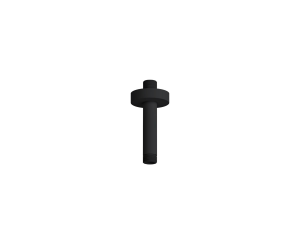 Βραχίονας Οροφής Στρογγυλός 10εκ., Eurorama Black Matt