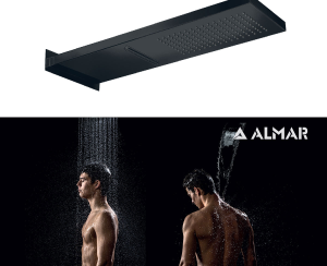 Καταρράκτης Ντουζ Smart 19,2x5,5 Almar Inox Black Matt