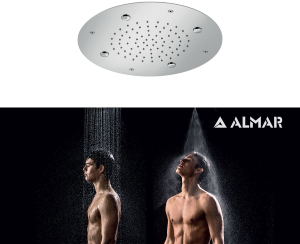 Κεφαλή Ντουζ Εντοιχισμού Οροφής Φ38 Almar Brushed Inox