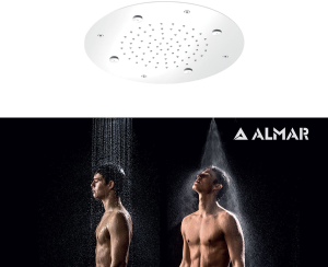 Κεφαλή Ντουζ Εντοιχισμού Οροφής Φ38 Almar White Matt