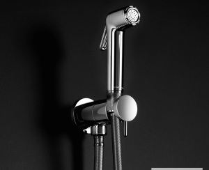 Σύστημα Μπιντέ Flush-Ι, μόνο κρύο, για λεκάνη κρεμαστή και υψηλής πίεσης, Almar Chrome