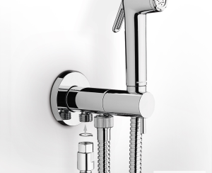 Σύστημα Μπιντέ Flush-ΙI, μόνο κρύο, για λεκάνη χαμηλής πίεσης. Παρέχει νερό στο Καζανάκι και στο Τηλέφωνο Μπιντέ, Almar Chrome