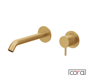 Μπαταρία Νιπτήρα Τοίχου cosmo PVD Gold Brushed Inox 316L