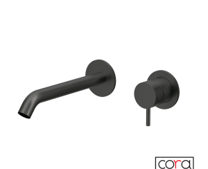 Μπαταρία Νιπτήρα Τοίχου cosmo PVD Black Brushed Inox 316L