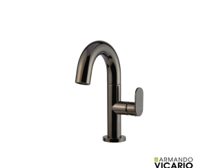 Μπαταρία Νιπτήρα με Βαλβίδα Clic-Clac Slim Vicario Black Chrome