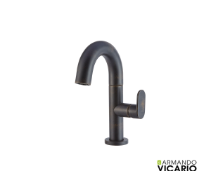 Μπαταρία Νιπτήρα με Βαλβίδα Clic-Clac Slim Vicario Rusty Black