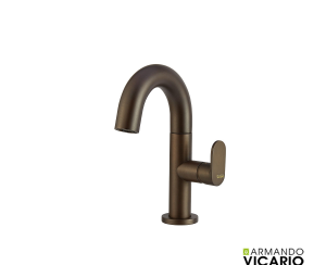 Μπαταρία Νιπτήρα με Βαλβίδα Clic-Clac Slim Vicario Tuscany Brass