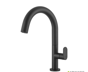 Μπαταρία Νιπτήρα Μεσαία Slim Vicario Black Matt