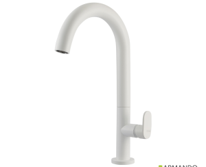 Μπαταρία Νιπτήρα Υψηλή με Βαλβίδα Clic-Clac Slim Vicario White Matt