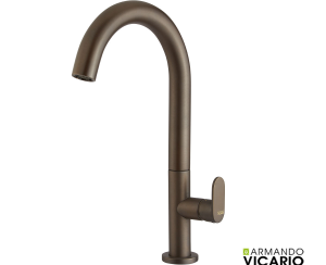 Μπαταρία Νιπτήρα Υψηλή με Βαλβίδα Clic-Clac Slim Vicario Tuscany Brass