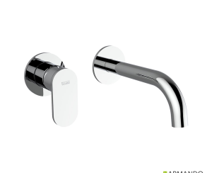 Μπαταρία Νιπτήρα Τοίχου Slim Vicario Chrome