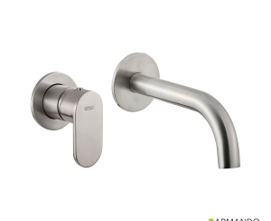 Μπαταρία Νιπτήρα Τοίχου Slim Vicario Inox