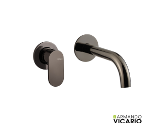 Μπαταρία Νιπτήρα Τοίχου Slim Vicario Black Chrome
