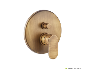 Μίκτης Εντοιχισμού 2 Εξόδων Slim Vicario Antique Brass