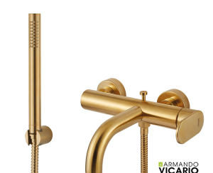 Μπαταρία Λουτρού Slim Vicario Brushed Gold