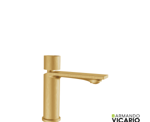 Μπαταρία Νιπτήρα με Βαλβίδα Clic-Clac Halo Vicario Brushed Gold
