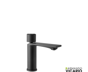 Μπαταρία Νιπτήρα με Βαλβίδα Clic-Clac Halo Vicario Black Matt