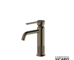 Μπαταρία Νιπτήρα με Βαλβίδα Clic-Clac Lumiere Vicario Black Brushed