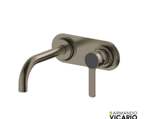 Μπαταρία Νιπτήρα Τοίχου Lumiere Vicario Black Brushed