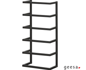 Θήκη πετσετών πενταπλή επίτοιχη Sealskin, Geesa Black Matt