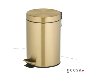 Χαρτοδοχείο Επιδαπέδιο 3l Geesa Inox PVD Brushed Gold