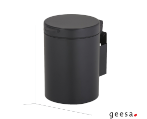 Χαρτοδοχείο Επίτοιχο 3l Geesa Black Matt