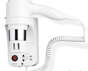 Σεσουάρ 3 ταχυτήτων 1600w με πριζα ξυρ.μηχ. Geesa Chrome/White