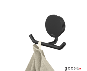 Άγκιστρο μπάνιου διπλό 4,6εκ. OPAL Geesa Black Matt