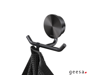 Άγκιστρο μπάνιου διπλό 4,6εκ. OPAL Geesa Inox PVD Black Brushed