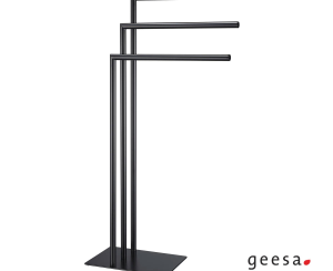 Πετσετοκρεμάστρα Τριπλή Επιδαπέδια Sealskin Geesa Black